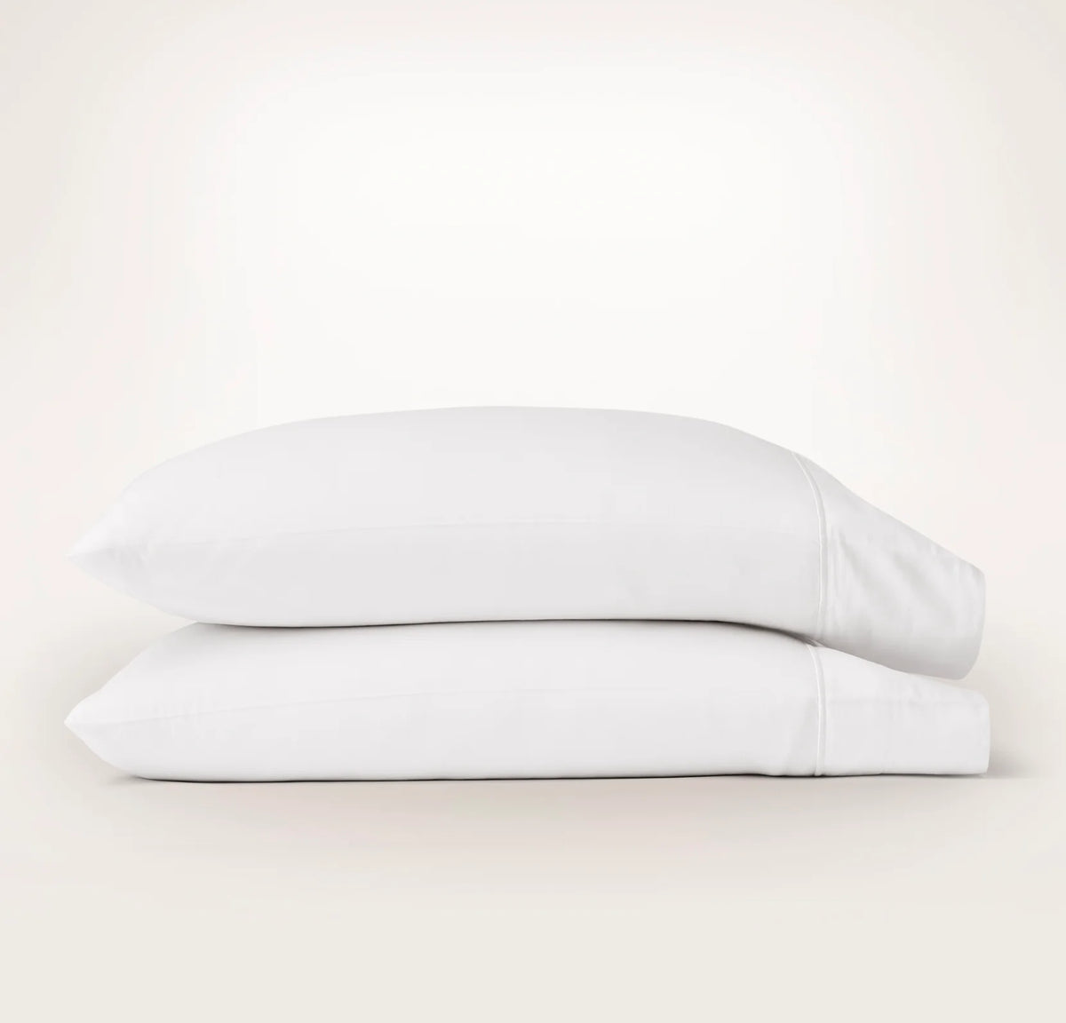 Percale Embellished Pillowcase Set - White/White Embroidered