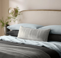 Fluted Pillow Cover (Lumbar) - Mist