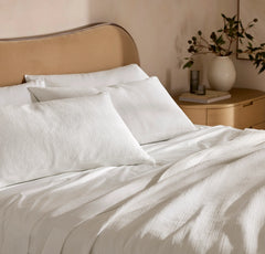 Signature Stitchline Sham - White