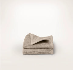 Turkish Ribbed Washcloths (Pair) - Oak
