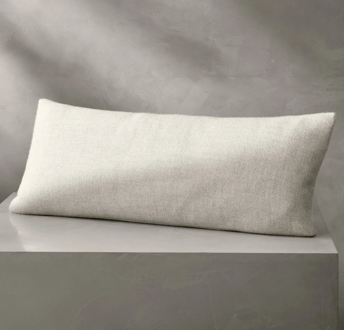 Alpaca Pin Check Pillow Cover - Ivory/Pewter