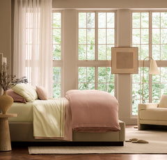Signature Embellished Sheet Set - Cream/Sand Ladder Stitch