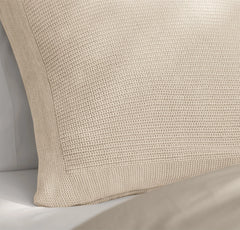 Ribbed Knit Pillow Cover (20x20) - Heathered Oatmeal