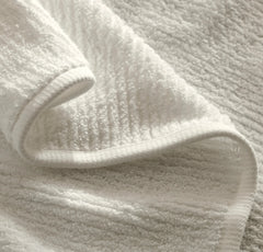Turkish Ribbed Washcloths (Pair) - Cream