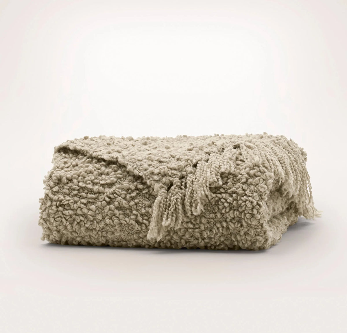 Cozy Boucle Throw Blanket - Heathered Oak