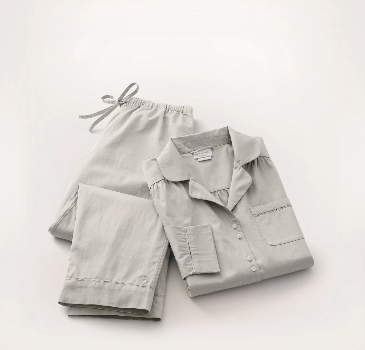 Signature Long Sleeve & Pants Pajama Set - Pewter