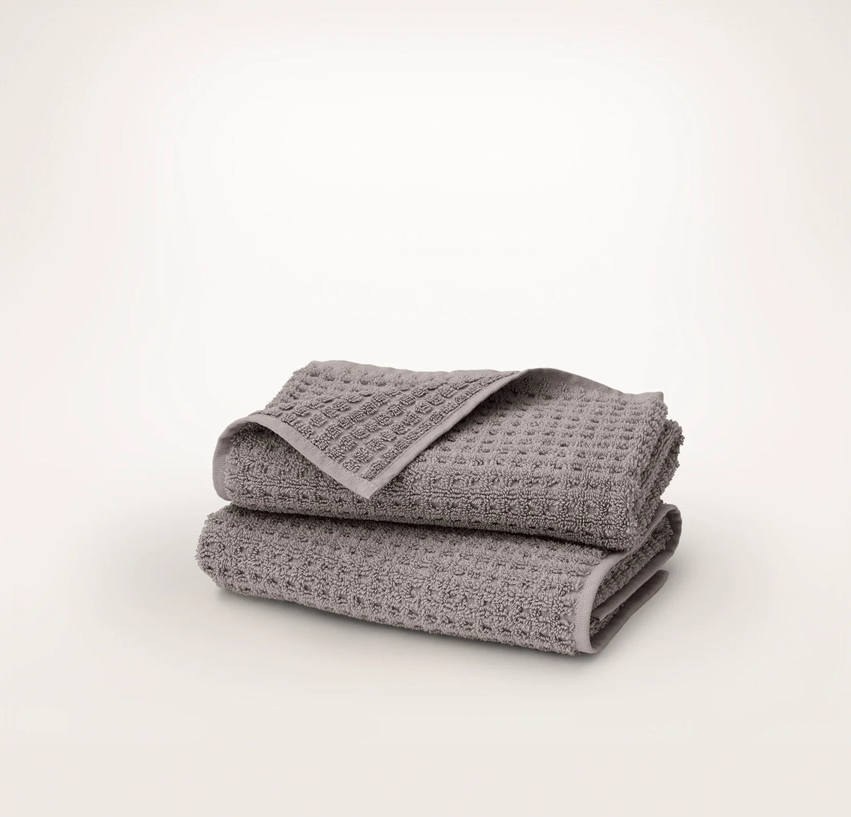 Turkish Waffle Hand Towels (Pair) - Stone