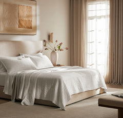 Signature Stripe Quilt Set - White