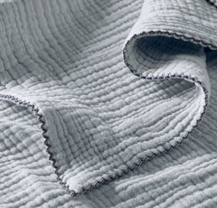 Dream Bed Blanket - Shore/Bluestone Picot
