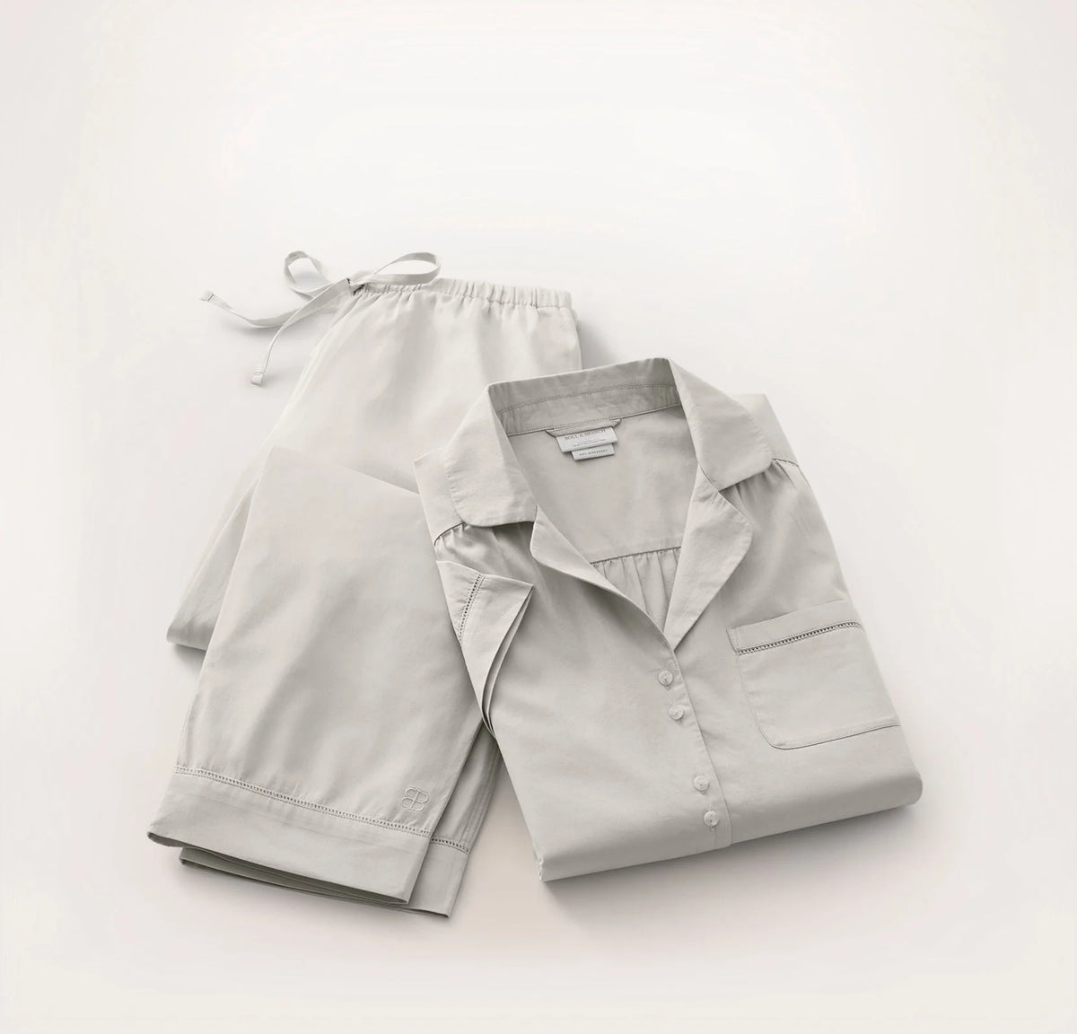 Signature Short Sleeve & Pants Pajama Set - Pewter