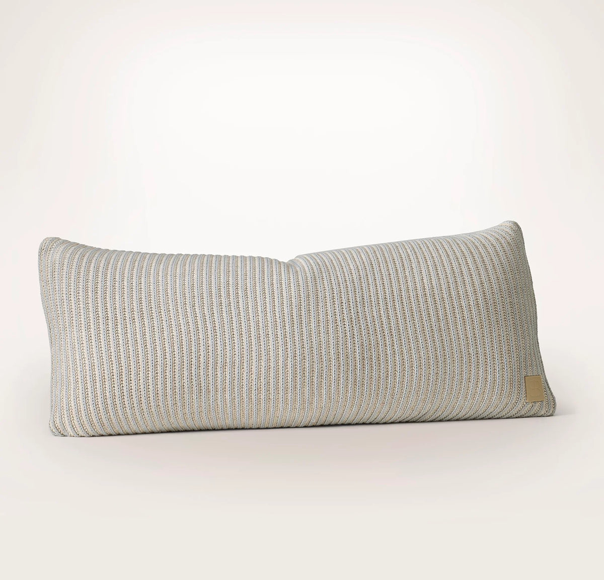 Sunday Knit Pillow Cover - Shore/Heathered Oatmeal