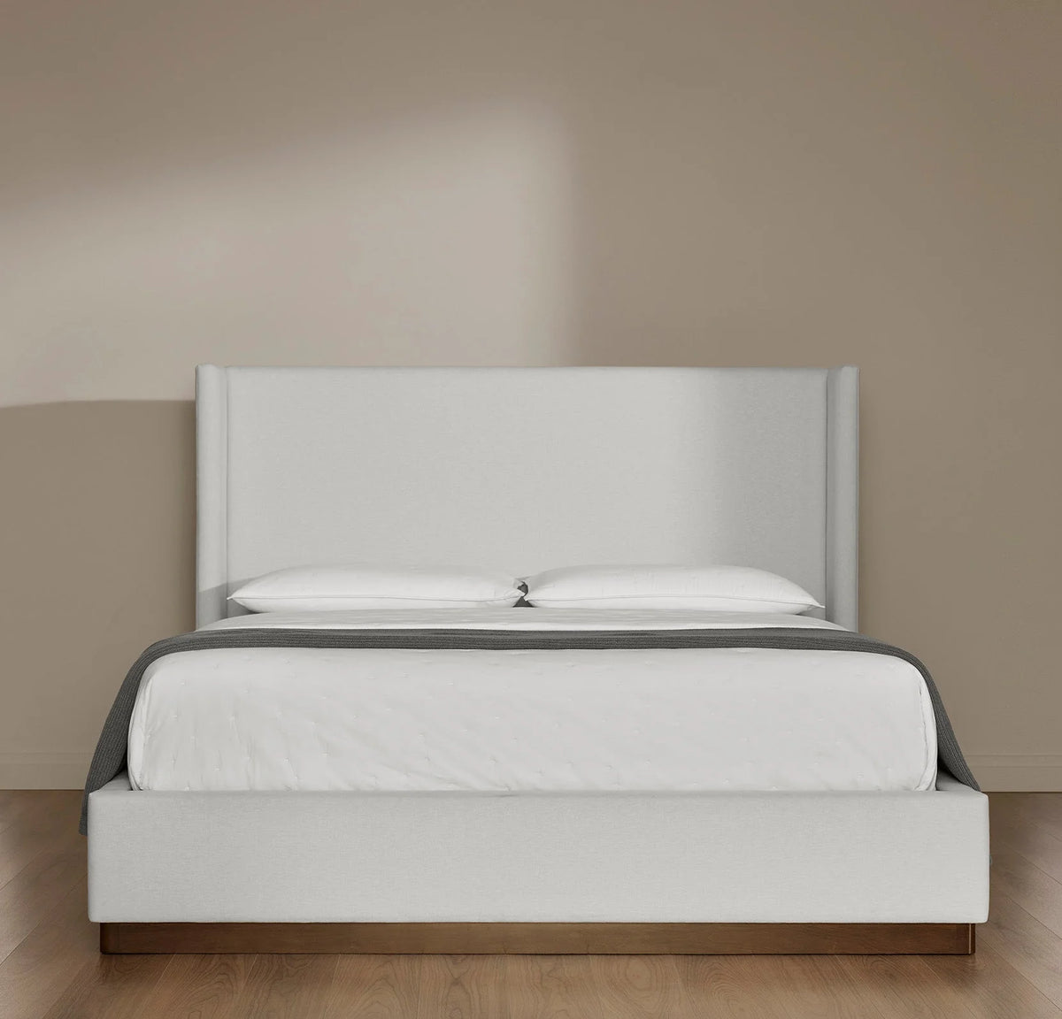 Upholstered Wingback Bed - Mist