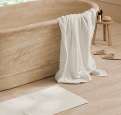 Turkish Waffle Bath Mat - White