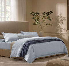 Percale Hemmed Duvet Set - Hydrangea