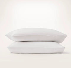 Signature Embellished Pillowcase Set - White/White Piped Edge