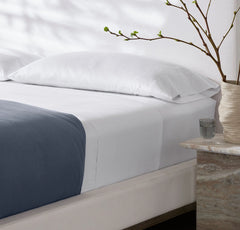 Signature Hemmed Sheet Set - White/Mineral Delicate Stripe