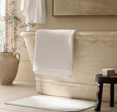 Turkish Ribbed Bath Mat - White