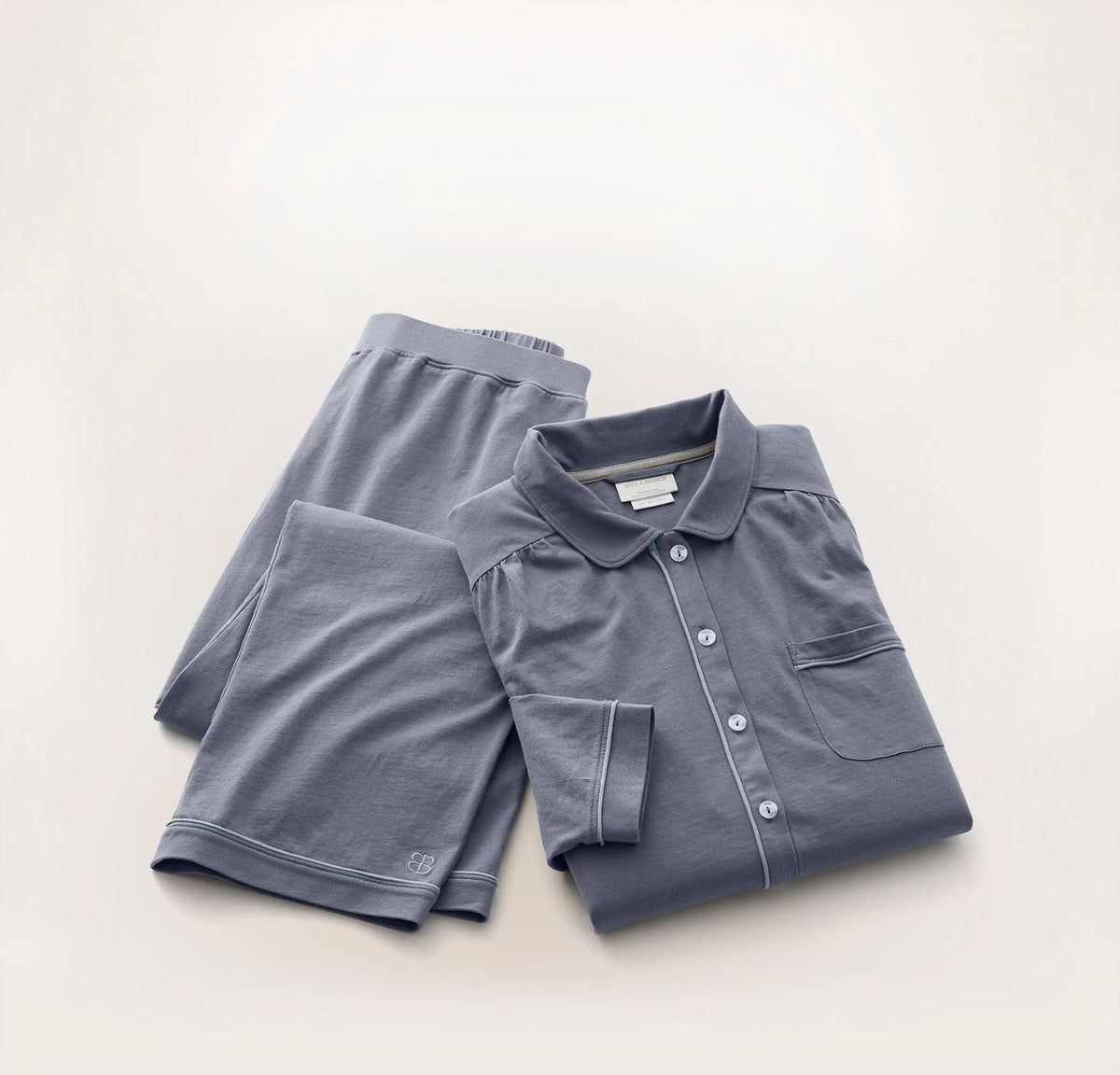 Soft Knit Long Sleeve & Pants Pajama Set - Mineral