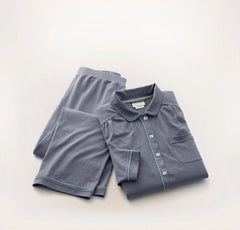 Soft Knit Long Sleeve & Pants Pajama Set - Mineral