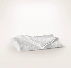Dream Baby Blanket - White/White Picot