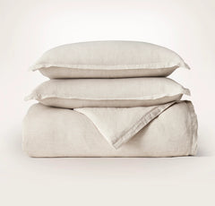 Linen Duvet Set - Melange Natural