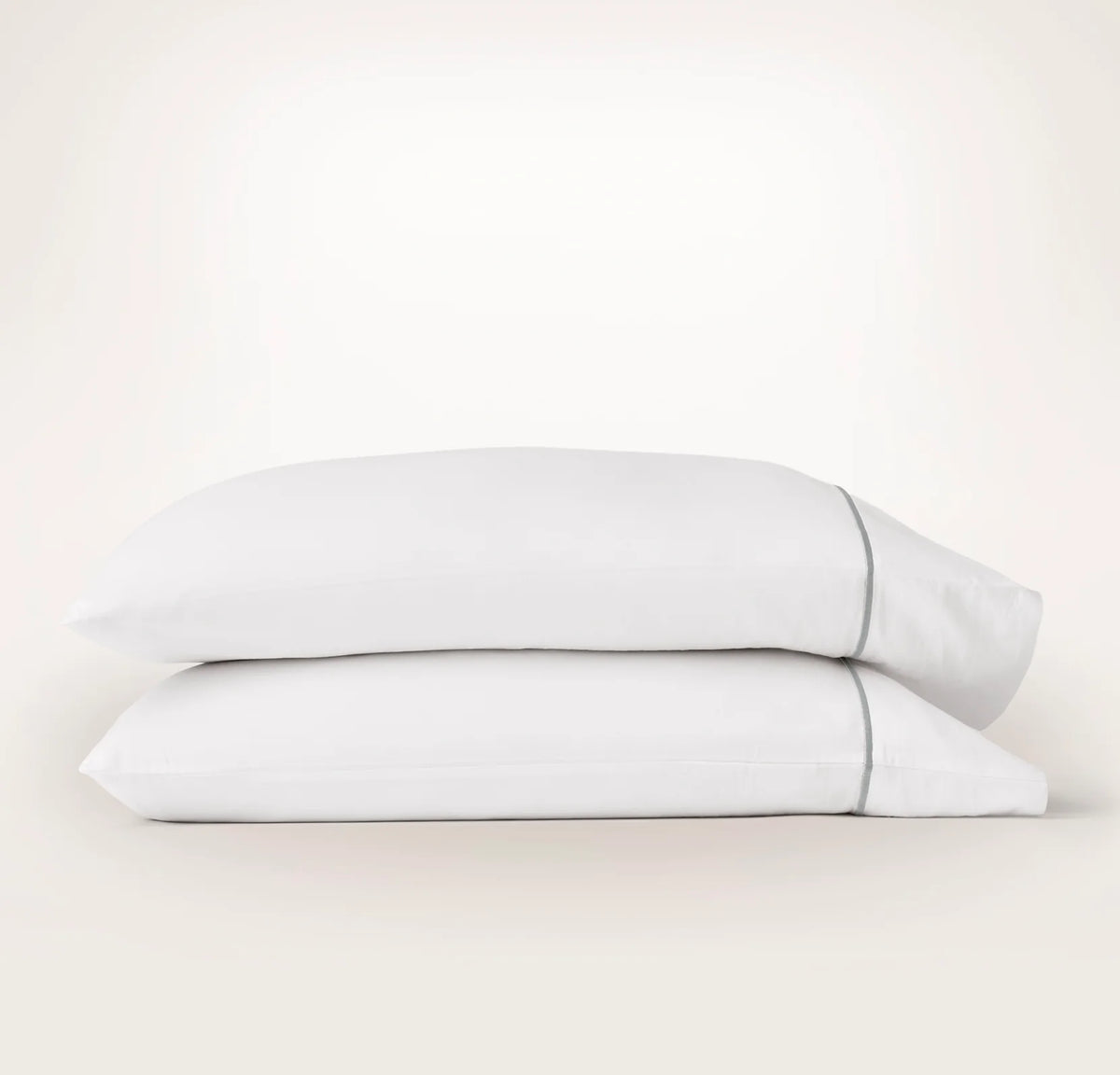 Percale Embellished Pillowcase Set - White/Shore Embroidered