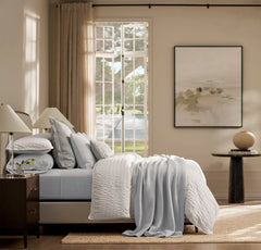 Relaxed Seersucker Duvet Set - White