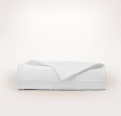 Signature Modern Grid Quilt - White