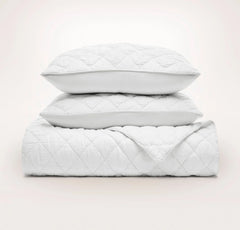 Signature Handstitched Cloud Comforter Set - White
