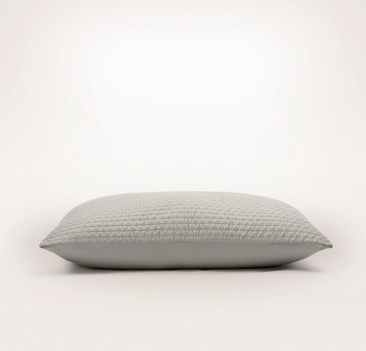 Signature Textured Stitch Quilted Sham - Pewter