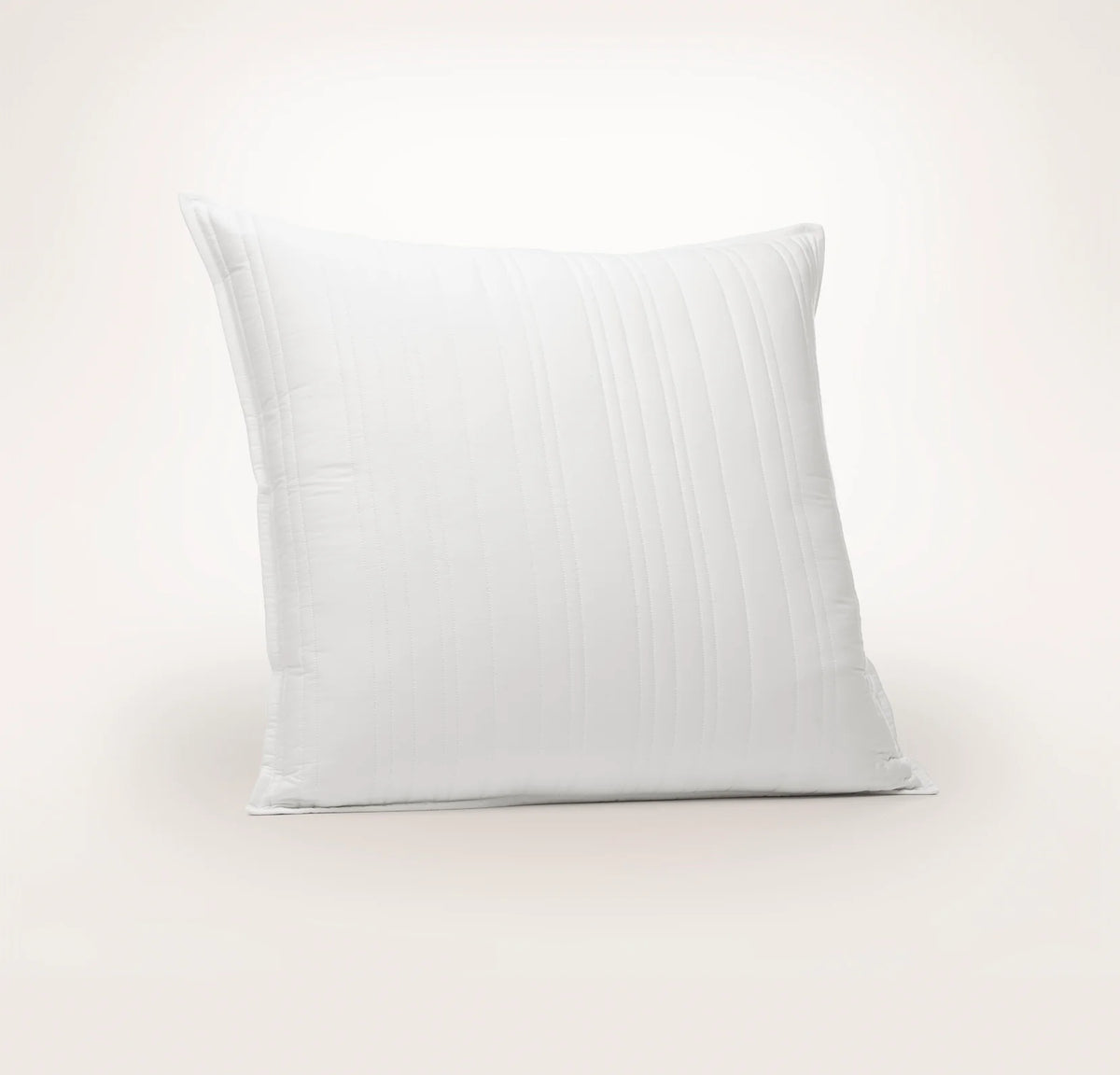 Signature Stripe Quilted Sham - White
