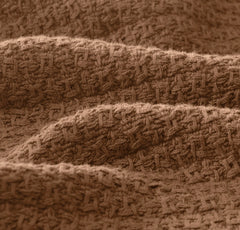 Modern Crochet Bed Blanket - Chestnut