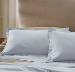 Percale Hemmed Duvet Set - Hydrangea