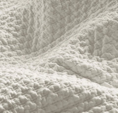 Signature Textured Stitch Quilt - White