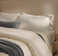 Signature Hemmed Duvet Set - Natural