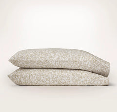 Percale Hemmed Pillowcase Set - Oak Garden