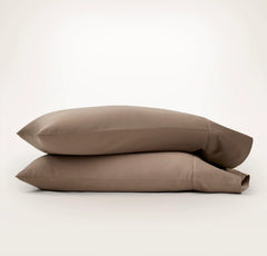 Signature Hemmed Pillowcase Set - Walnut