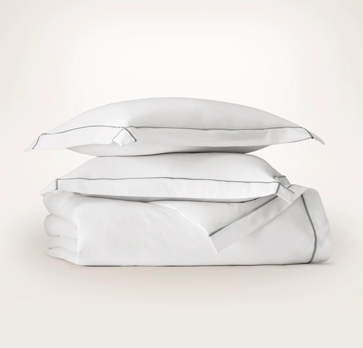 Signature Embellished Duvet Set - White/Shore Embroidered