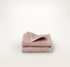 Turkish Ribbed Washcloths (Pair) - Dusty Rose