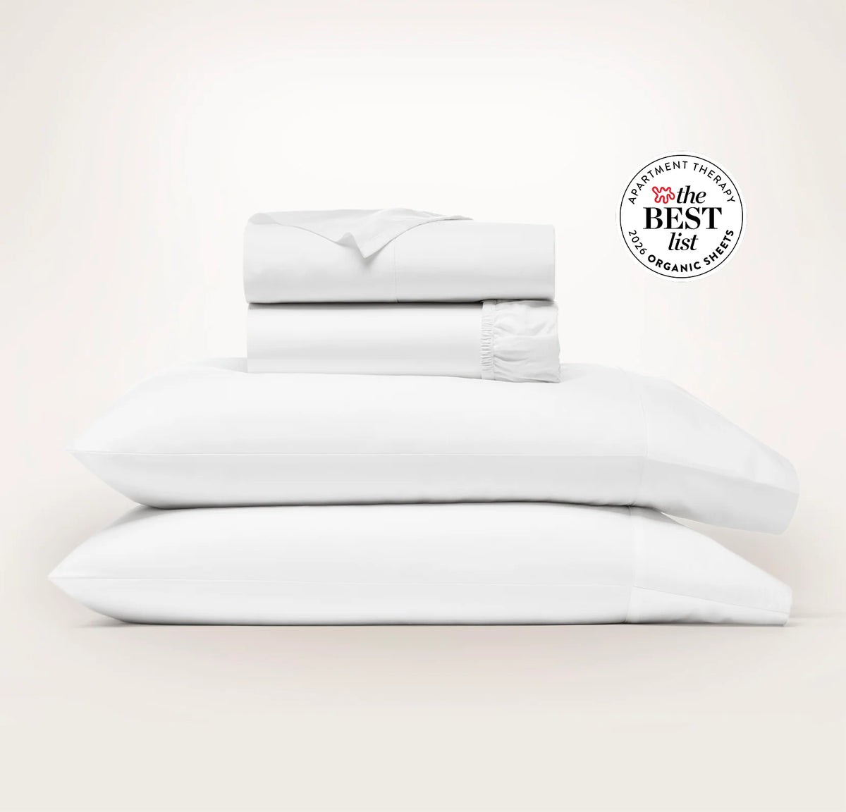 Percale Hemmed Sheet Set - White