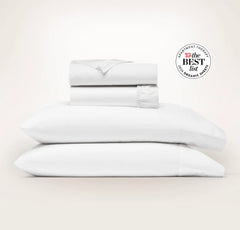 Percale Hemmed Sheet Set - White