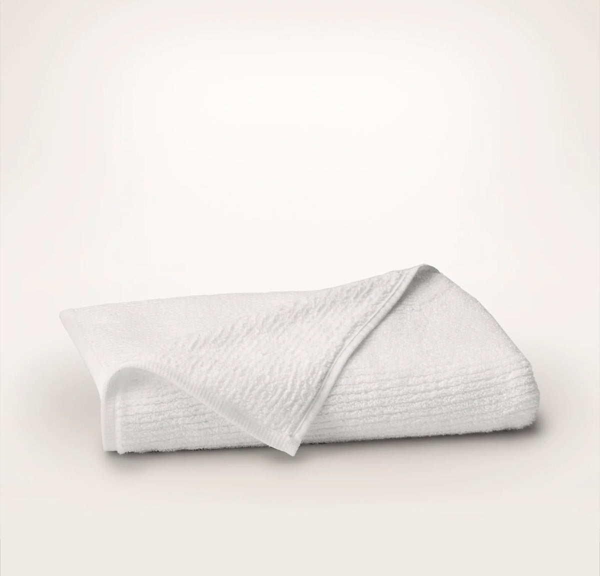 Turkish Ribbed Bath Towel - White