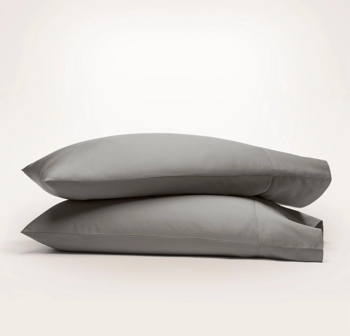 Percale Hemmed Pillowcase Set - Stone