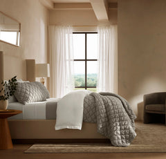 Signature Handstitched Cloud Comforter Set - Pewter