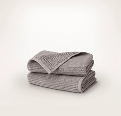 Turkish Ribbed Hand Towels (Pair) - Stone