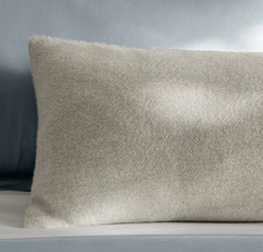 Alpaca Pin Check Pillow Cover - Ivory/Pewter