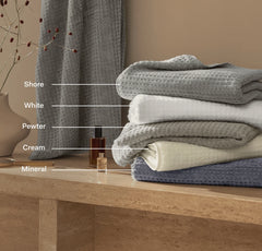 Turkish Waffle Bath Sheet - Shore