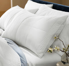 Signature Handstitched Quilted Sham - White