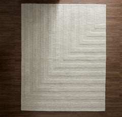 Modern Framed Rug - Heathered Natural