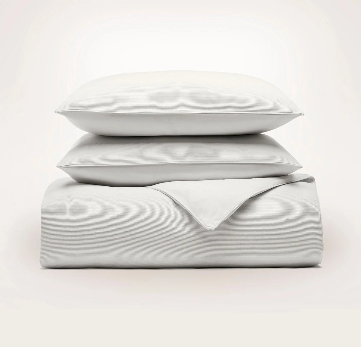 Ottoman Rib Duvet Set - White